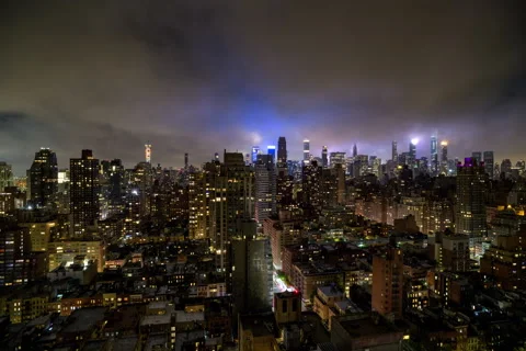 Gloomy Skyline Storm Stock Footage 139529881