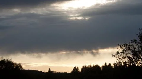 Gloomy Sunset 스톡 사진