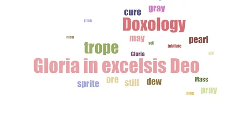 Gloria In Excelsis Deo Word Cloud Animated On White Background Stock Footage 103660558