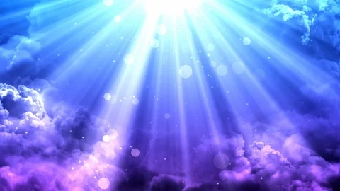 Glorious Blue Heaven Rays Video stock 97404064