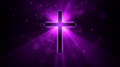 Glorious Cross with Shining Light Stock Footage 317840350