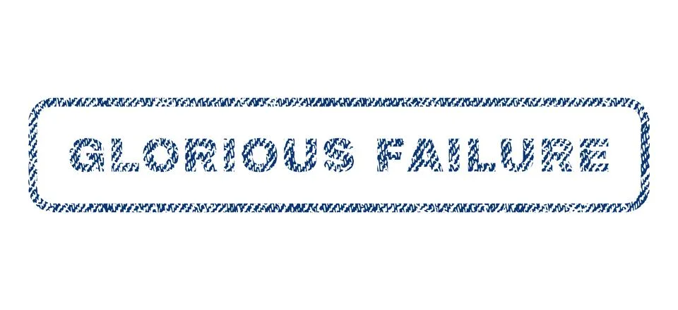 Glorious Failure Textile Stamp Stock Illustration