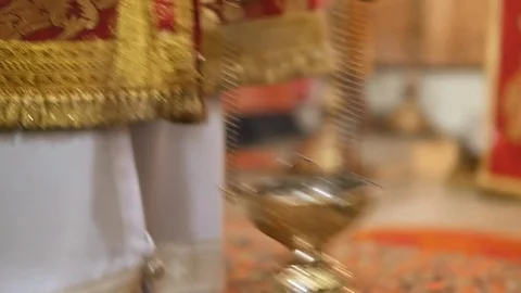 The glorious feast of Easter. The central square of Mtsensk. Christ is risen Stock Footage 75529716