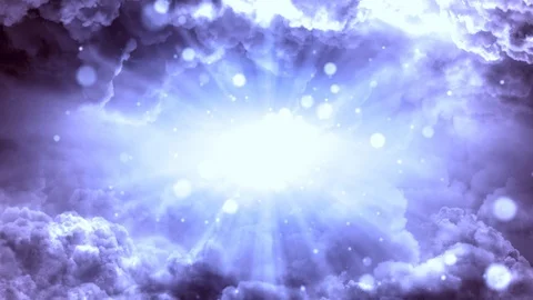 Glorious Heaven Path Lights Stock Footage 97404883