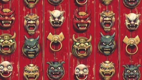 Glorious Knocker Horizontal Motion Stock Footage 306464477