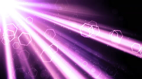 Glorious Light Rays and Hexagons Stockbeeldmateriaal 40885754
