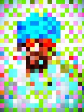 A glorious pattern of digital designing of colorful tiles or squares Illustrazione stock