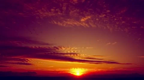 Glorious sunset time lapse Видео 44006965