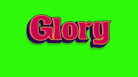 Glory sign looping animation on green background Stock Footage 340455319