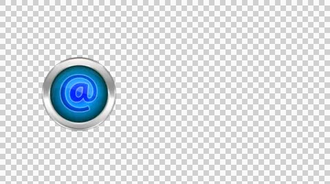 Gloss Button Email Gloss Phone Button animation with transparent background Stock Footage 42938647