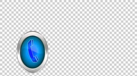 Gloss Phone Button animation with transparent background Stock Footage 42935825