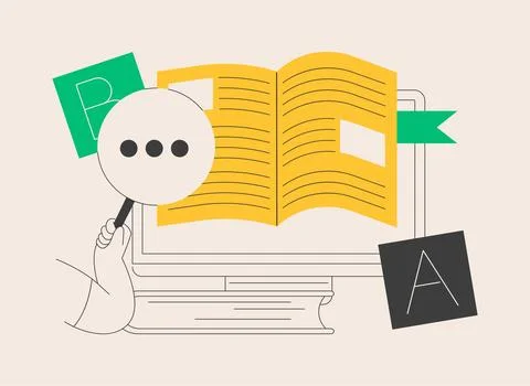 Glossary abstract concept vector illustration. Stock Illustration