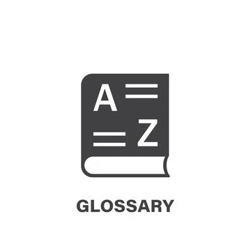 Glossary book icon in flat style. Guidebook encyclopedia vector illustratio.. Stock Illustration
