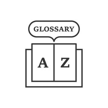 Glossary book icon in flat style. Guidebook encyclopedia vector illustratio.. Stock Illustration
