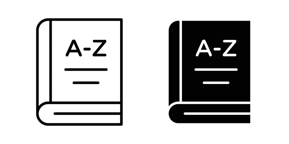 Glossary icon set, collection of vector icons Ilustración de archivo
