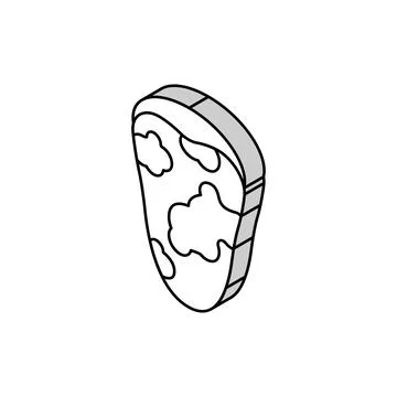 Glossitis disease isometric icon vector illustration Stock Illustration