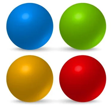 Glossy, 3d balls Stock Illustration