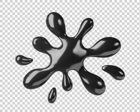 Glossy 3d Black reflective chrome liquid shapes Stock Illustration