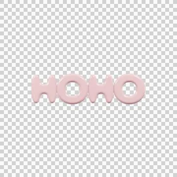 Glossy 3D Bubble Ho Ho Word Isolated Cutout Stock Illustration