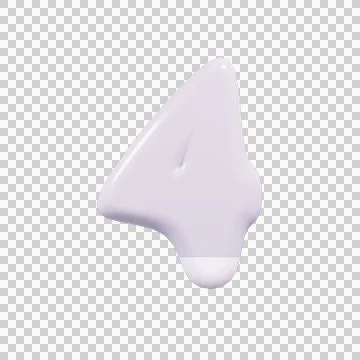 Glossy 3D Bubble Number 4 Isolated Cutout Stock Illustration