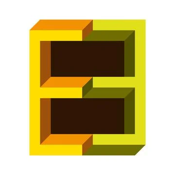 Glossy 3D chrome letter E of English alphabet, retro futuristic inflated ba.. Stock Illustration