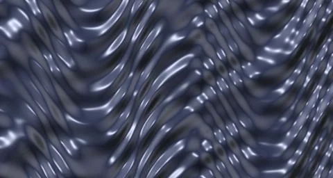 Glossy 3D chrome wave surface Illustrazione stock