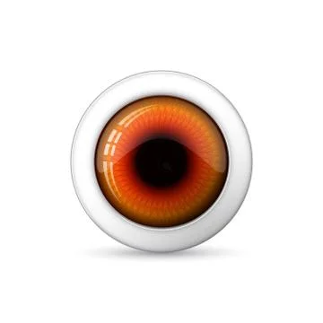 Glossy 3d Eye. Vector illustration. Illustrazione stock
