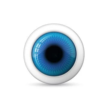 Glossy 3d Eye. Vector illustration. Stock Illustration