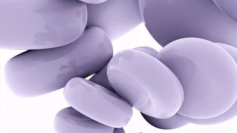 Glossy 3d figures move in spiral. Design. Round 3d tortillas move in rotating Stock Illustration