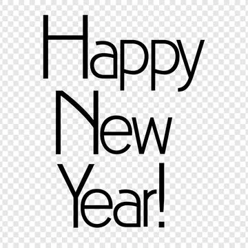 Glossy 3D Gradient Purple Happy New Year 2026 PNG, elegant celebration text Illustrazione stock