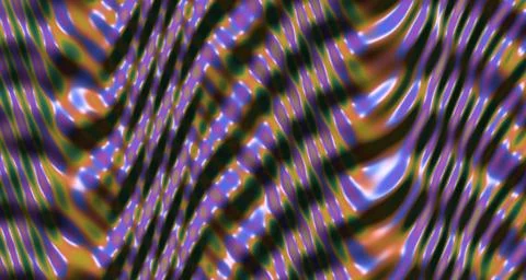 Glossy 3D rendered wave surface with rainbow tones 스톡 일러스트