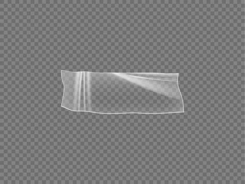 Glossy 3d sticker in the shape of a rectangle with folds on a transparent Stock Illustration