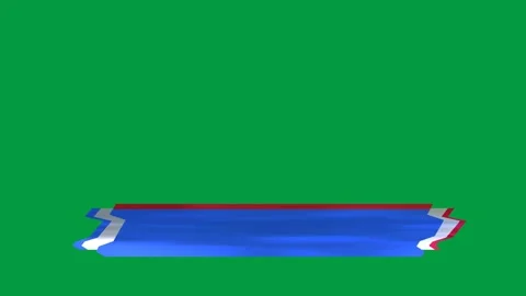 Glossy abstract lower third scaling from center with smooth motion on green.. Stock-Footage 337955043