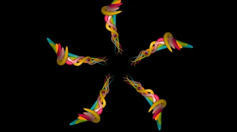 Glossy animated 3D Lines from back to front Stock Footage 37090426