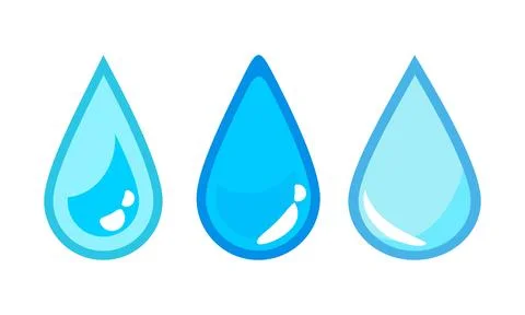 Glossy Aqua Drops Symbolizing Hydration And Nature For Environmental Campaign Stock Illustration