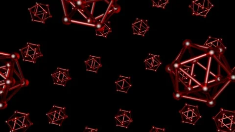 Glossy atom array Stock Footage 99441828