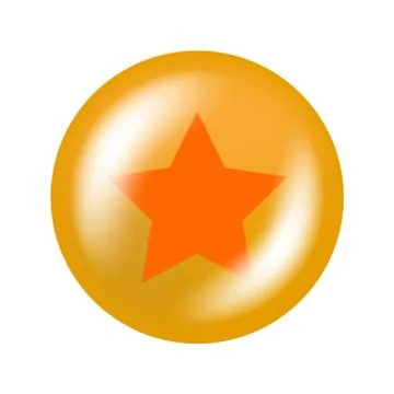 Glossy ball with star Stock Illustration