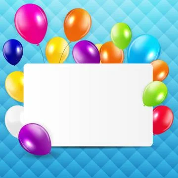 Glossy Balloons Background Vector Illustration Stock Illustration