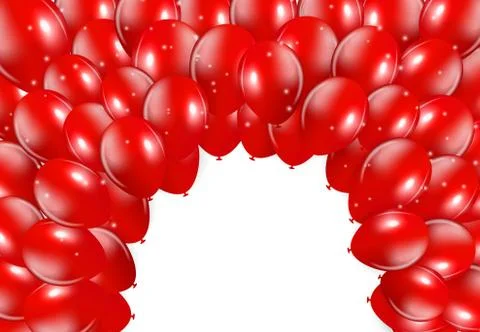 Glossy Balloons Background Vector Illustration Stock Illustration