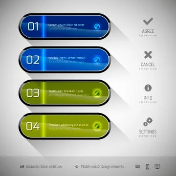 Glossy Banners Illustrazione stock