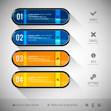 Glossy Banners Illustrazione stock