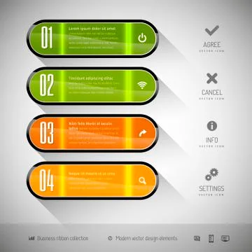 Glossy Banners Stock Illustration