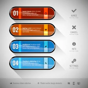 Glossy Banners Stock Illustration