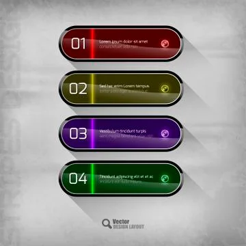 Glossy Banners Illustrazione stock