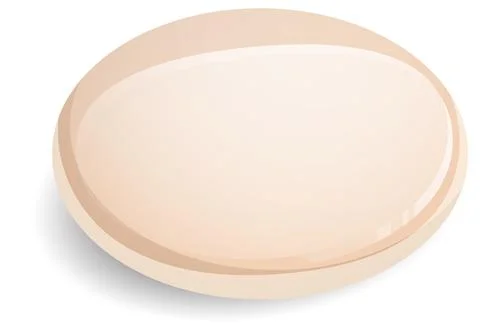 Glossy Beige Circular Button Design Stock Illustration