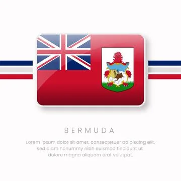 Glossy Bermuda Flag Button Icon - 3D Vector Illustration of Bermudian Natio.. Stock Illustration
