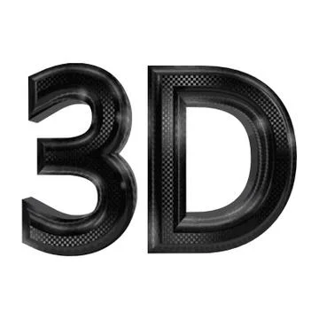 Glossy black 3D logo isolated on white background with reflection effect. Vec 스톡 일러스트