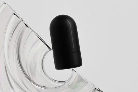 Glossy black foundation Stick packaging mockup Stock Illustration
