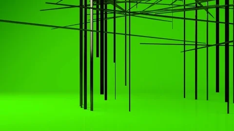 Glossy black geometric object particle transformation Video stock 79714659
