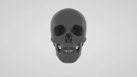 Glossy Black Skull 库存影片 135914113